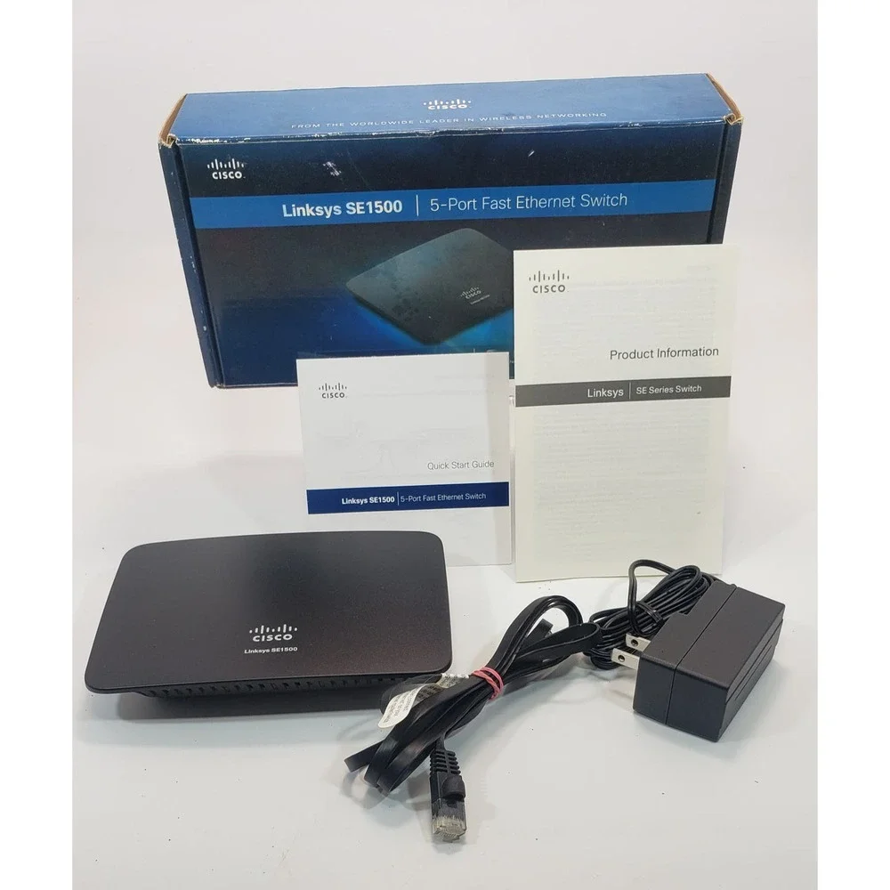 Linksys (SE1500) 5-Port-Ports External Ethernet Switch + Power